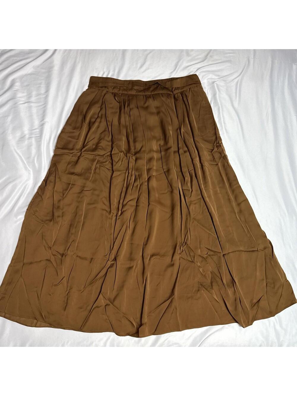 soft surroundings Sonoran Maxi Skirt XL Warm Earthy Tobacco Brown New Old Stock